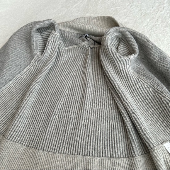Vince Wool Cashmere Gray Open Front Ribbed Cardigan S - Picture 9 of 12